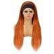 Ginger Color Headband Wigs for Black Women Fast Shipping Bone Straight Human Hair