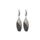Thai Sterling Silver White Opal Marcasite Dangle Drop Earring(E12287WHITE )