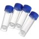 Set Of 100 Plastic Test Tubes With Lids, 5 Ml Graduated Shot Tubes With Screw Caps Small Vials Container For Liquid