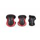 Black Red 3 Pack Roller Skating Protective Gear 260g To 350g