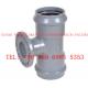 Two faucet and one flange reducing tee PVC-U UPVC Flexible Joint Fittings