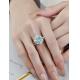 Synthetic Blue Lab Diamond Jewelry VVS Cushion Cut Engagement Ring