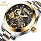 Chronograph Tourbillon Skeleton Watch Accurate Travel Time  Stable Performance