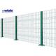 Customized 3d Welded Wire Mesh Fence PVC Coated Green Color Fence  Curved Garden Fence
