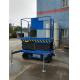 Solid Tyre Wheel Skidproof Checkered Platform Aerial Hydraulic Mobile Scissor Lift