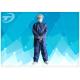 PE Coated White Disposable Coverall Suit / Disposable Protective Suits For Men S To 5XL