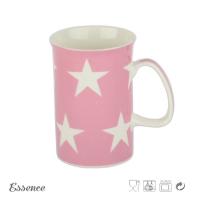 Promotional Bone China Mugs Custom Decal Printing Star Shape Microwave Safe