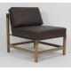 Modern Design Solid Oak Wood Lounge Chair Hotel Bedroom With Metal Accents
