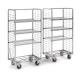 Metal Customize Supermarket Roll Cages With Removable Flat Shelves