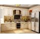 Simple European Top Line Grid Doors New Solid Wood Kitchen Cabinets