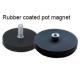 High quality Wear-Resistant Rubber Coated Magnets Round Base with External Thread
