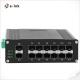 Din Rail Managed Fiber Switch Industrial L2+ 12 Port 1000X SFP + 2 Port 1000X SFP