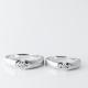 Classic Elegant Simple Uncommon AU750 Couple Diamond Ring