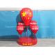 National Day Decorative Fiberglass Balloons In Chinese Style Red Color