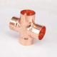 High Pressure Copper Cross Butt Welding 4 Way Equal Tee Plumbing Tube Pipe Fitting