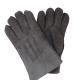 Grey Color Men Winter Shearling Gloves, Merino Lamb Fur Warm Classic Gloves