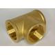 China Factory Equal Tee Pipe Fittings Brass Tee  6 -16 Customized