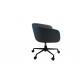 Metal Base Upholstered Swivel Armchair Black Swivel Lounge Chair