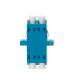 FTTH LC Fiber Optic Connector Duplex Blue Single Mode With Flange