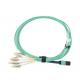 3.3 Ft MPO MTP Cable 50 / 125 Multimode , Fan - Out Fiber Optic Patch Cord Cable