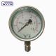 100mm 4 inch kgf/cm2 psi double scale all stainless steel oil pressure manometer manufacturer in China