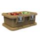 Brown Durable 15cm Depth Full Size Insulated GN Food Pan Carrier