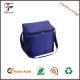 Lunch cooler bag with durable hard liner in blue color