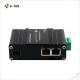 Mini Industrial 1-Port 100/1000X SFP to 2-Port 10/100/1000T Ethernet Media Converter