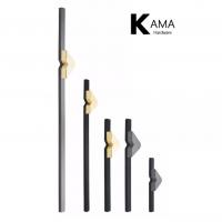 Aluminum + Zinc alloy Material  Wardrobe/cabinet Handle with 128-960mm Hole distance