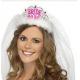 European and American singles party white veil, headband party supplies, bride's