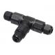 Contact Resistance 20mΩ Black Waterproof Cable Connector Effective Protection