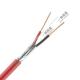 2 Core Shielded Fire Alarm Cable 1.5mm2 4x12 AWG Fe 180 PH120 240mm Fire Resistant Cable