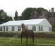 White Fabric Cover Aluminum Frame Outdoor Party Tents on Grassland