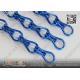 Blue Color Aluminum Chain Fly Screen Drapery for Architectural Decorative Curtain