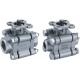 3-pc stainless steel ball valve full port 2000wog BSPP NPT ISO-5211 DIRECT MOUNTING PAD