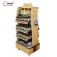 Food Movable Wood Display Stand Flooring Environmental With Caster