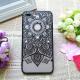 PC+TPU Black Silk Lace Pattern with Diamonds Back Cover Cell Phone Case For iPhone 7 6s Plus