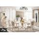 modern solid wood white round dining table furniture
