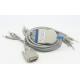 Compatible Reusable Medical Grade TPU GE Marquette EKG Cable with Integrated 10 leadwires DIN 3.0 IEC 10K medical cable
