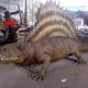 Sunproof Realistic Animatronic Dinosaur 4m Dimetrodon Statue For Theme Park