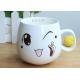 Expression Printing Mug Cute Ceramic Tea Mug with Handle Ceramic Coffee Mugs