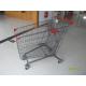 European 270L Grocery Store Cart With Safety Baby Seat / Escalator Wheel