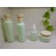 Professional Glass Cosmetic Packaging Cream Bottles Wooden Look Plastic Cap Pump Bottles