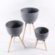 Eco Friendly Docarative Home plant pot with legs europe style clay flower pots modern