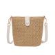 Summer Fashion Versatile Straw Woven Bag One Shoulder Diagonal Bucket