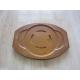 wooden pot mat, pot holder, solid pine, teak color