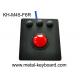 Red Industrial Trackball Mouse Waterproof Vandalproof Stainless Steel Material
