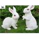 Realistic Rabbit Model Life Size Fiberglass Statues For Amusement Park Decoration
