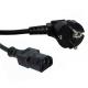 EURO Schuko Plug Power Cord to IEC C13 Plug Lead Cable