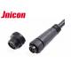 2 Conductor Waterproof Plug And Socket Cable Connector All Black Screw Connecting